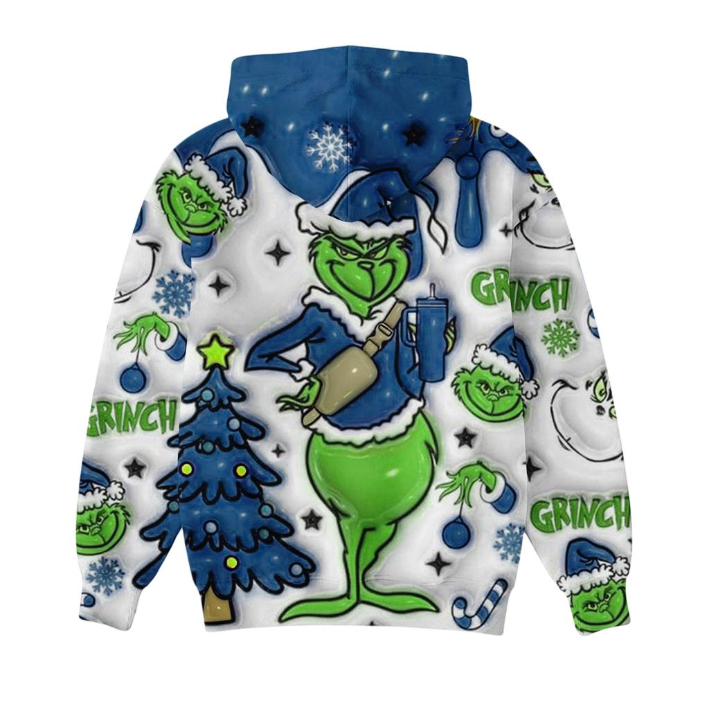 Christmas Hoodies For Women Funny Cute Printed Holiday Sweatshirt Winter Oversized Pullover Tops