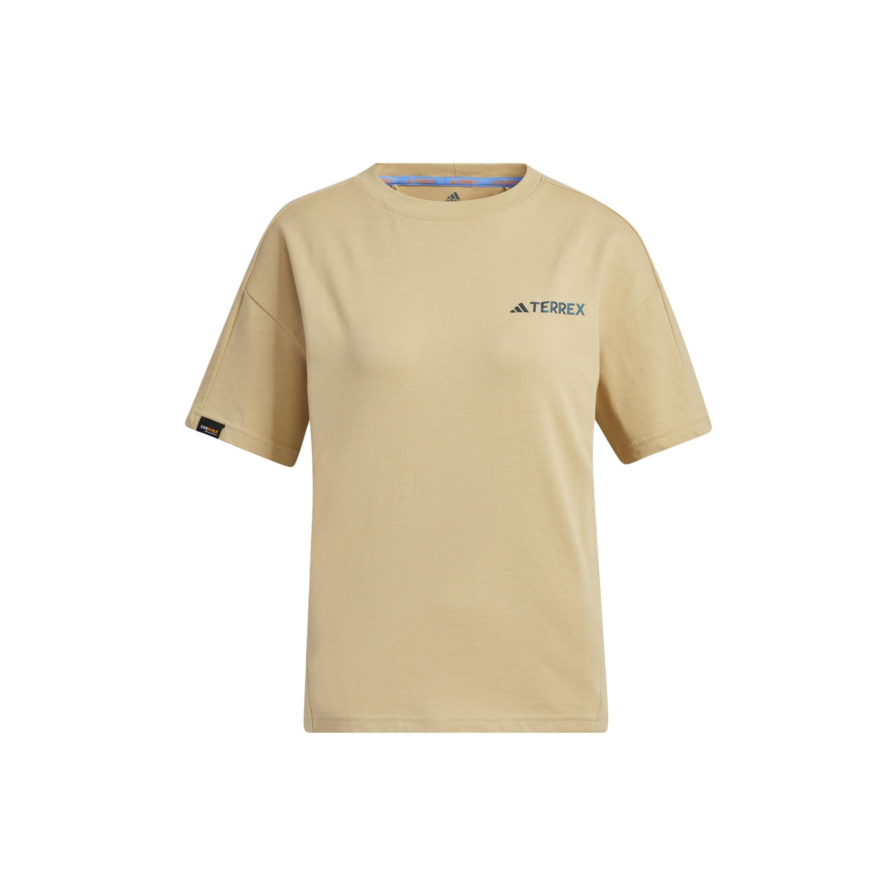 

Adidas Campyx Short Sleeve Tee Solid Color Outdoor Sports T-Shirt Women Tops Prairie-Brown IC1966 M