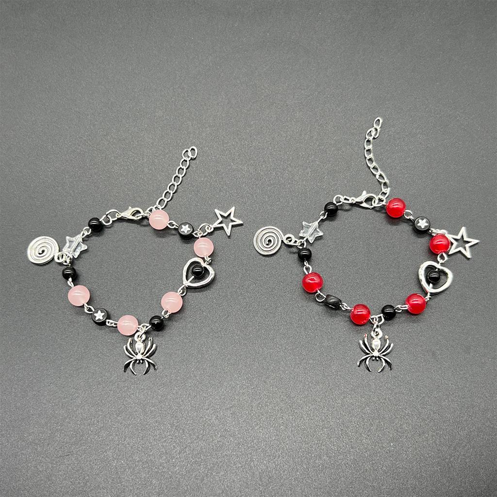 Multi Purpose Handmade Bracelet/Phone Charm Dainty Beaded Bracelet/Phone Charm with Matching Star and Spider Pendant