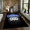 Gaming God Print Carpet with Modern Brick Wall Background Pattern Suitable for Use As an Anti-slip for Living Room Bedroom Sofas