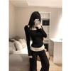 Spring/Summer 2025 Women's Pleated Lace Micro-Flare Ballet Pants - Floor-Length Trousers