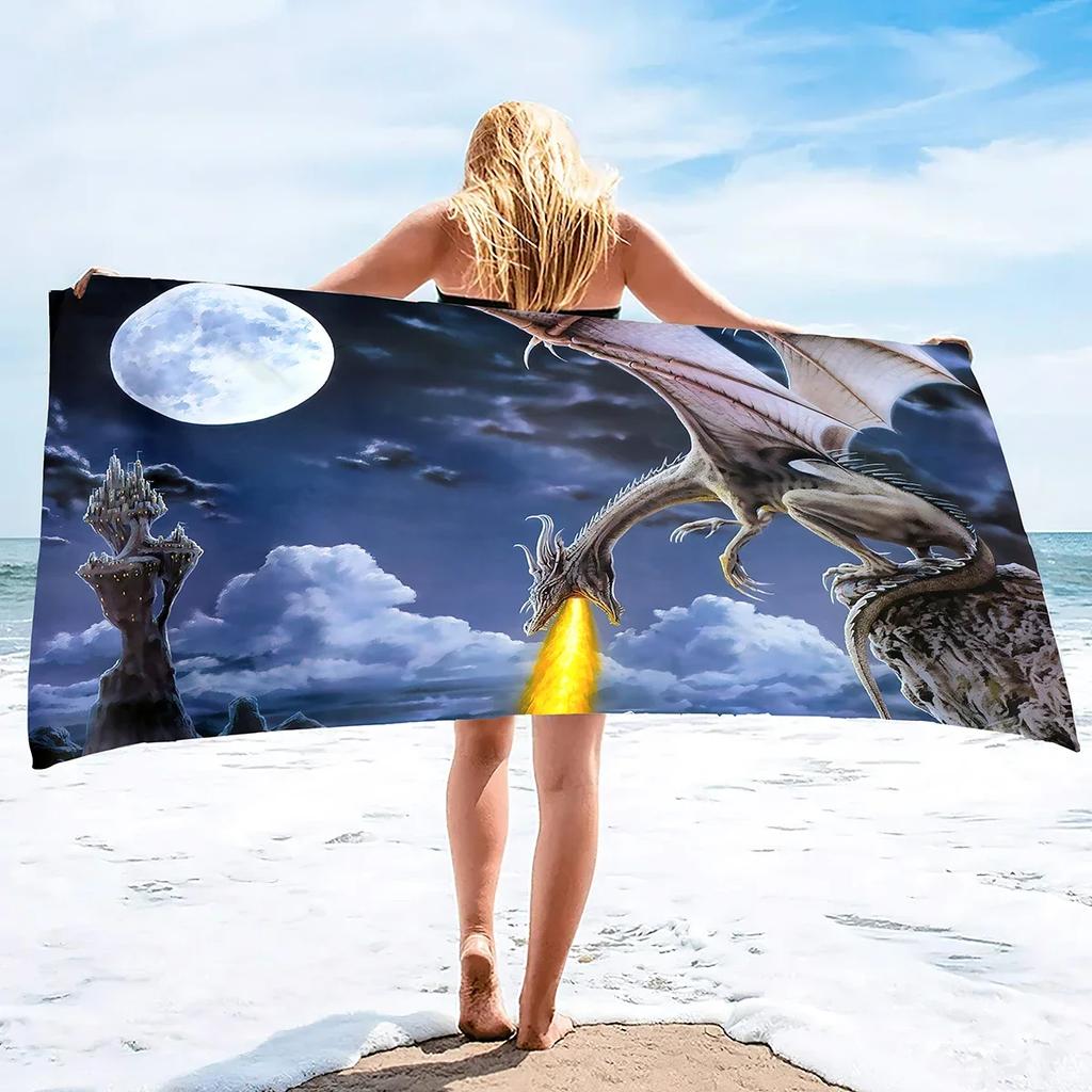 Magical Creature Beach Towels Fast Dry Superfine Fiber Beach Towel for Pool Cruise Beach Honeymoon Fitness Exercise or Training