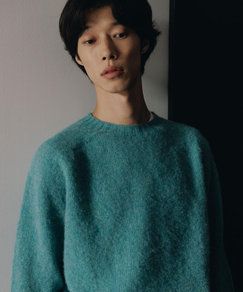 BLANKROOM Shaggy Dog Crew Neck_Marble Gemstone