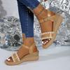 Wedge Sandals Women's Summer 2025 New Platform Size Plus Size Lace Muffin Roman Sandals