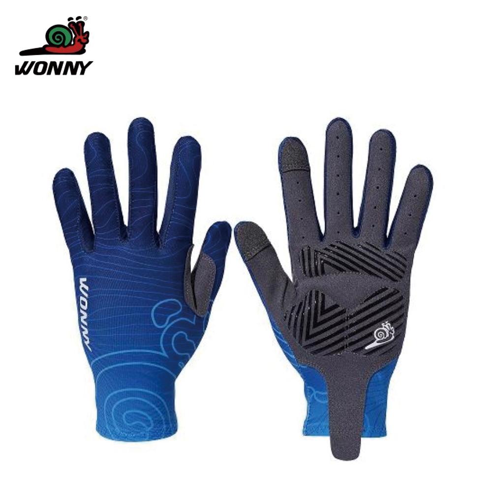 WONNY Cycling Gloves Mountain Bike Gloves Biking Gloves for Men Women Outdoor Full Finger Workout Gloves Touch Screen Anti-Slip