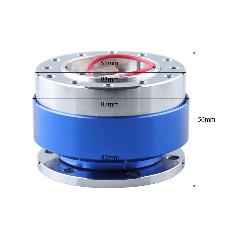 Car Modification Quick Release Steering Wheel Hub Adapter 6 Hole Snap Off Boss Kit Aluminium 1pcs