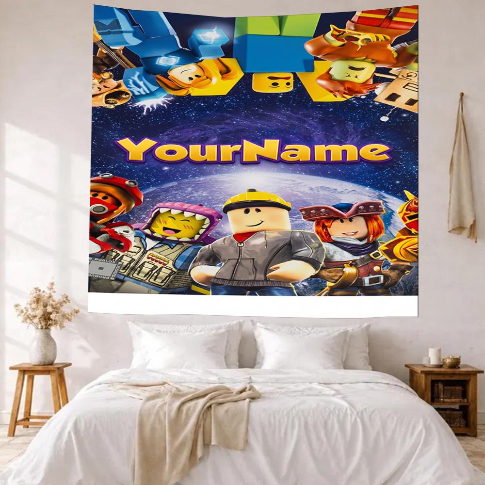 Roblox Custom Your Name Wall Decor Tapestry Art For Pet Memorial Birthdaywedding Party Backdrop Family Gift