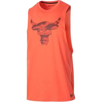 Tierisches Muster Gedrucktes Lässiges Sport Laufen Training Atmungsaktiv Locker Rundhals Ärmelloses Tanktop Herren Tops Orange 1371215-872