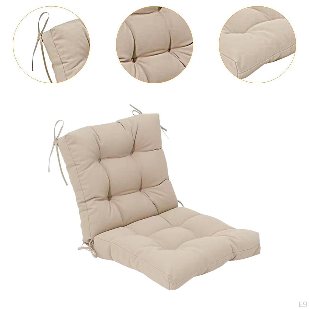 Chair Cushion Pad Lightweight Solid Color High Back Seat Rocking for Kitchen Indoor