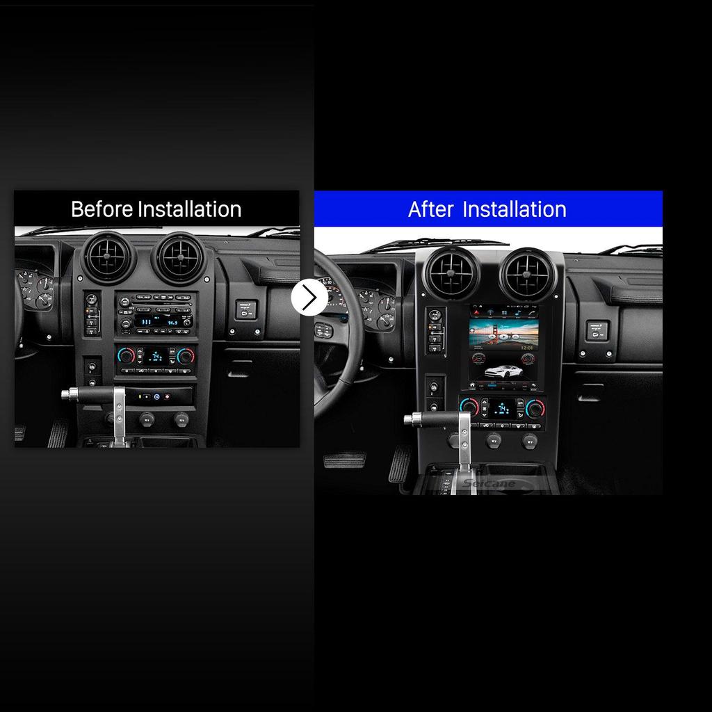 Bluetooth CarPlay & Android GPS Navigation Radio for 2004-2007 Hummer H2.