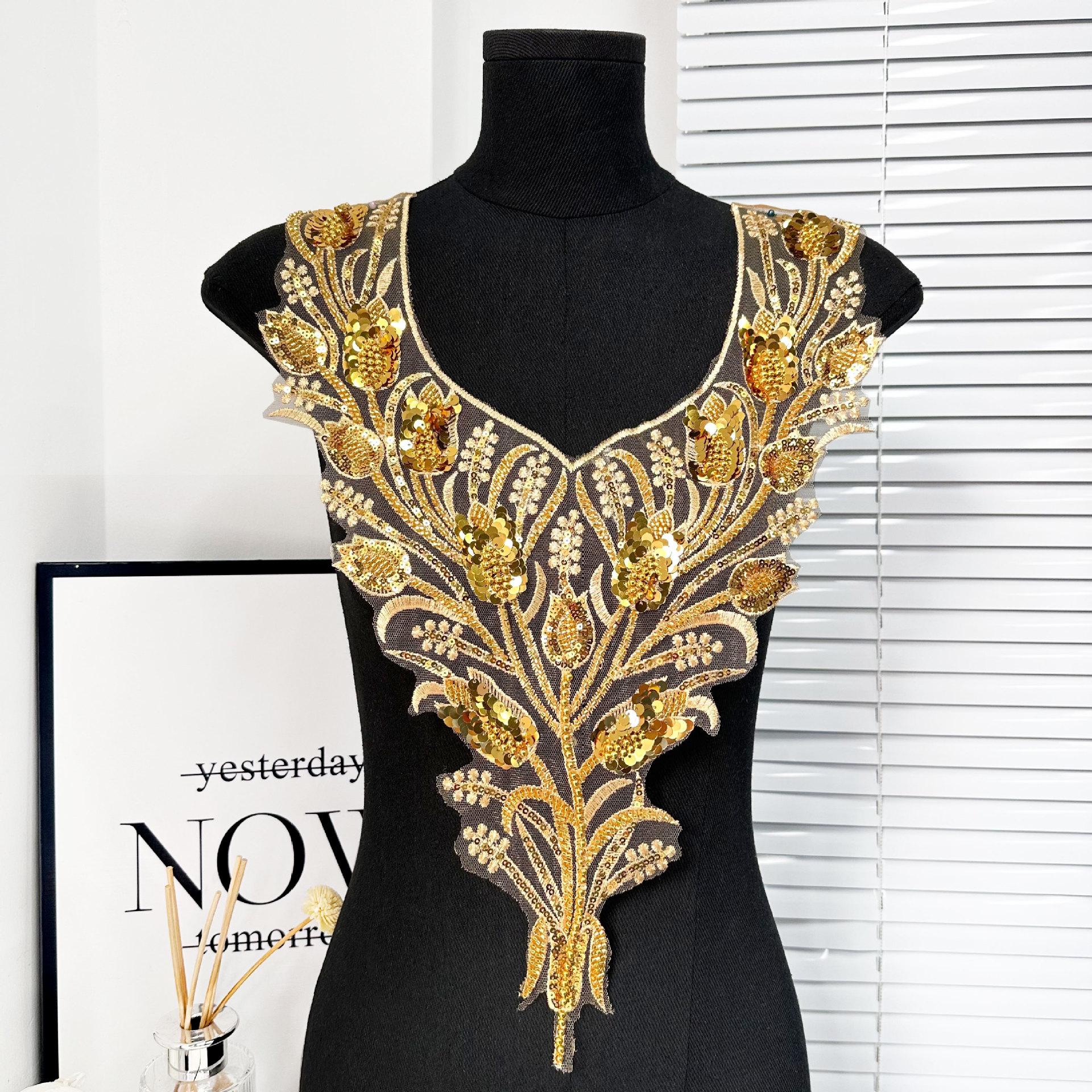 

Мода Сетка Нагрудный Воротник Бусины Аксессуары Украшения Платья Аксессуары для Одежды