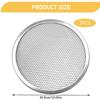AEE4-3Pcs Pizza Screen 12 Inch Restaurant-Grade Pizza Rack With Seamless Edge Round Pizza Baking Pan Baking Tool