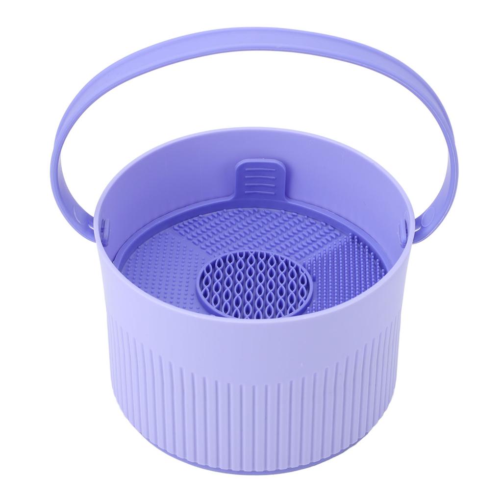 Makeup Brush Cleaner Bowl 3 In 1 Makeup Brush Cleaning Tool Organizer with Drying Holder for Makeup