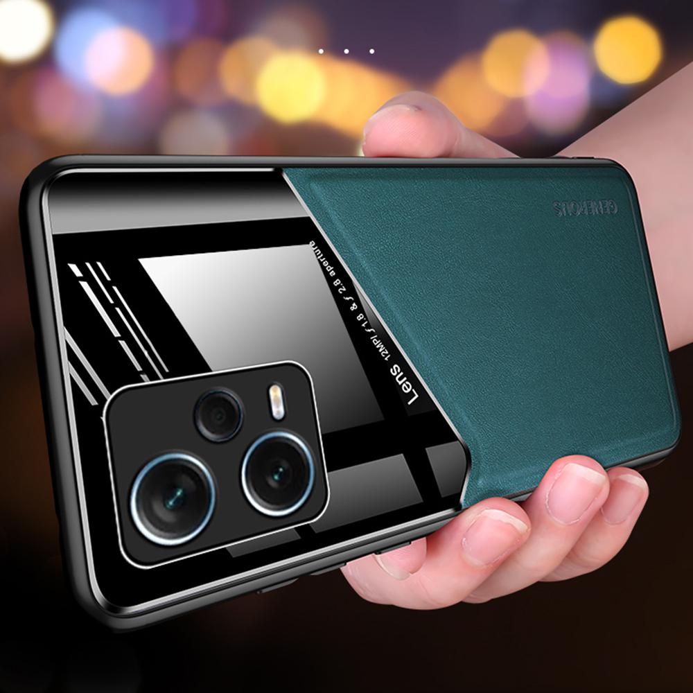 Shockproof Case for Xiaomi Redmi Note 12 Pro+ 5G TPU+PC+PU Leather Slim Phone Cover Support Magnetic Car Mount