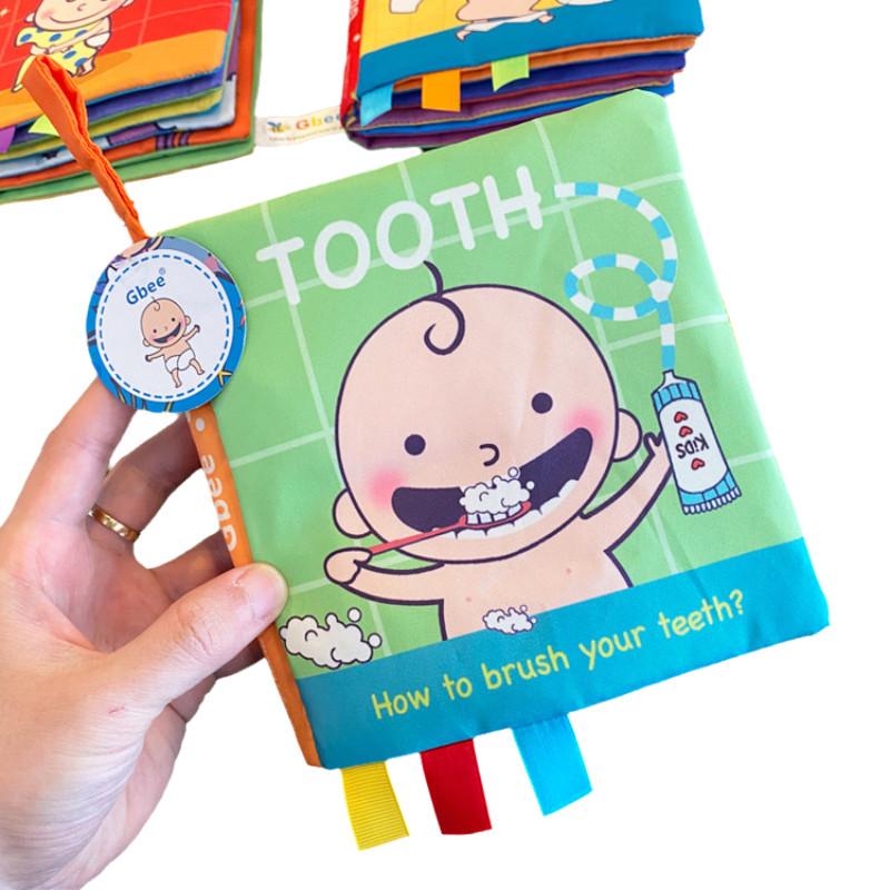 

Baby Early Education Cloth Book Infant Tag Toy Baby Tear-resistant Cloth Book Enlightenment Book 0-1-3 Toy Tooth