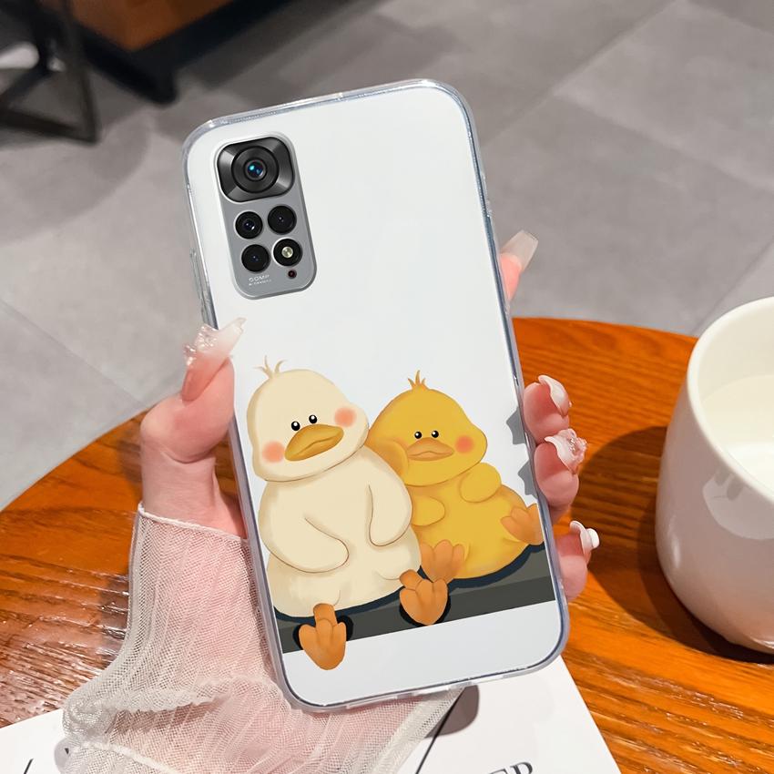 

Для Redmi Note 11 11S 11T 12 12S Pro Plus Turbo Чехол для телефона Милый розовый узор с бантом Прозрачный силикон Высокое качество Противоскользящий чехол Для корпуса Redmi Redmi Note 11 / 11S 4G