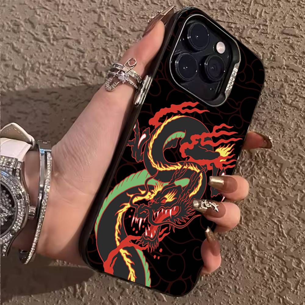 

Модный Чехол для Телефона с Китайским Драконом для iPhone 17,16,15,14,13,12,11,Pro,Max,Plus Ударопрочный Чехол iPhone17air