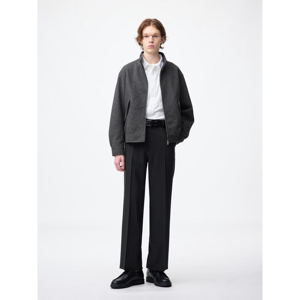 

Gu By Uniqlo Широкие брюки в полоску Модель Ec Длина 78,5 см 69 NAVY/3XL