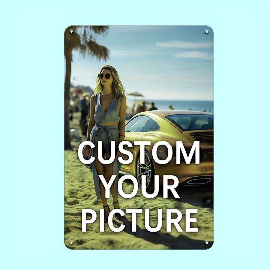 

Custom x Inch Metal Sign Unique UVPrinted with Photo Text Perfect for Home Bar Cafe Garage Decor Ideal Christmas 20x30cm（7.8x11.8inch）