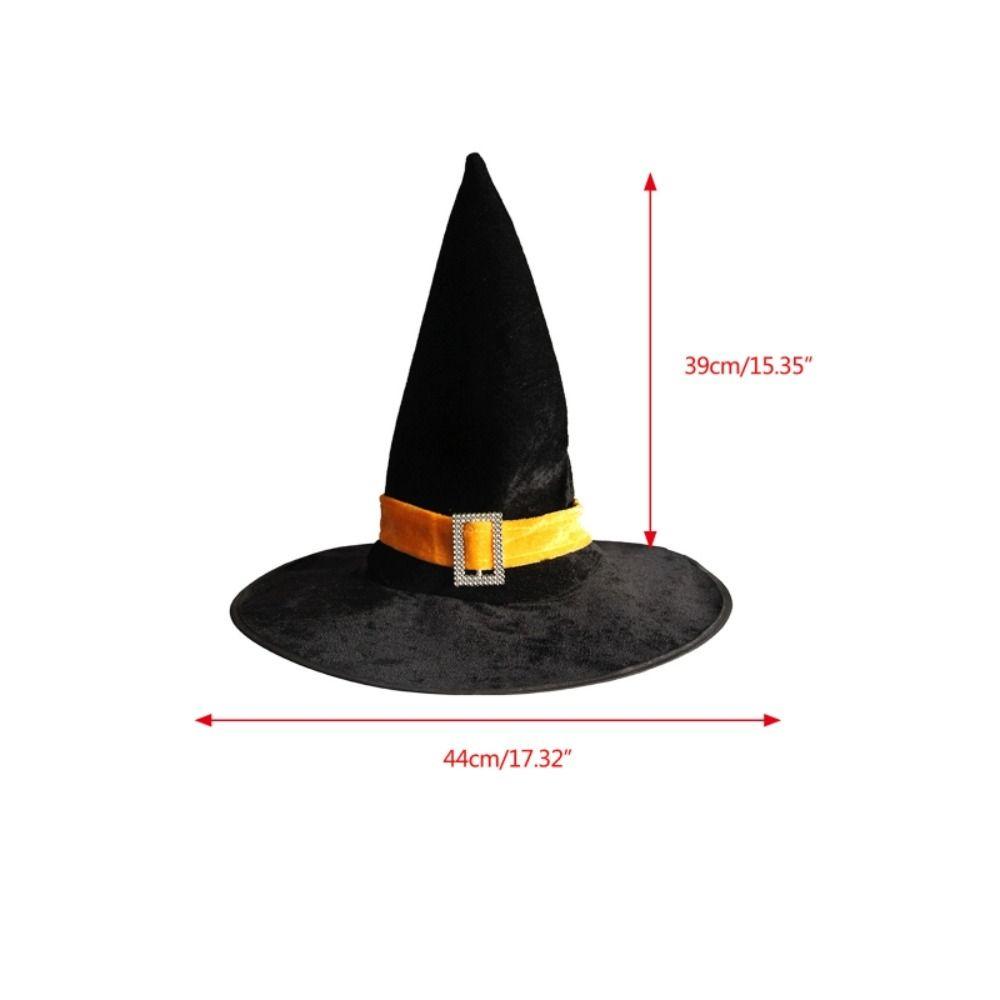 Velvet Halloween Hat Bending Angle Devil Cap Creative Halloween Witch Wizard Hat  Adults