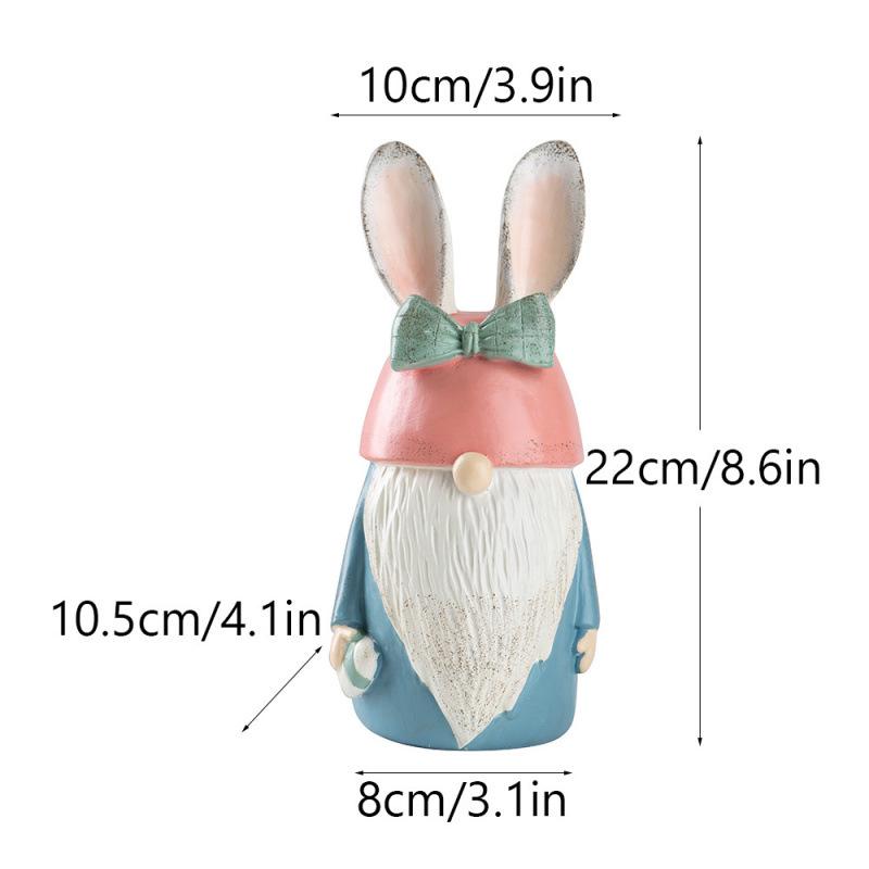 Charming Easter Bunny Goblin Garden Ornament - Cute Outdoor Resin Decoration