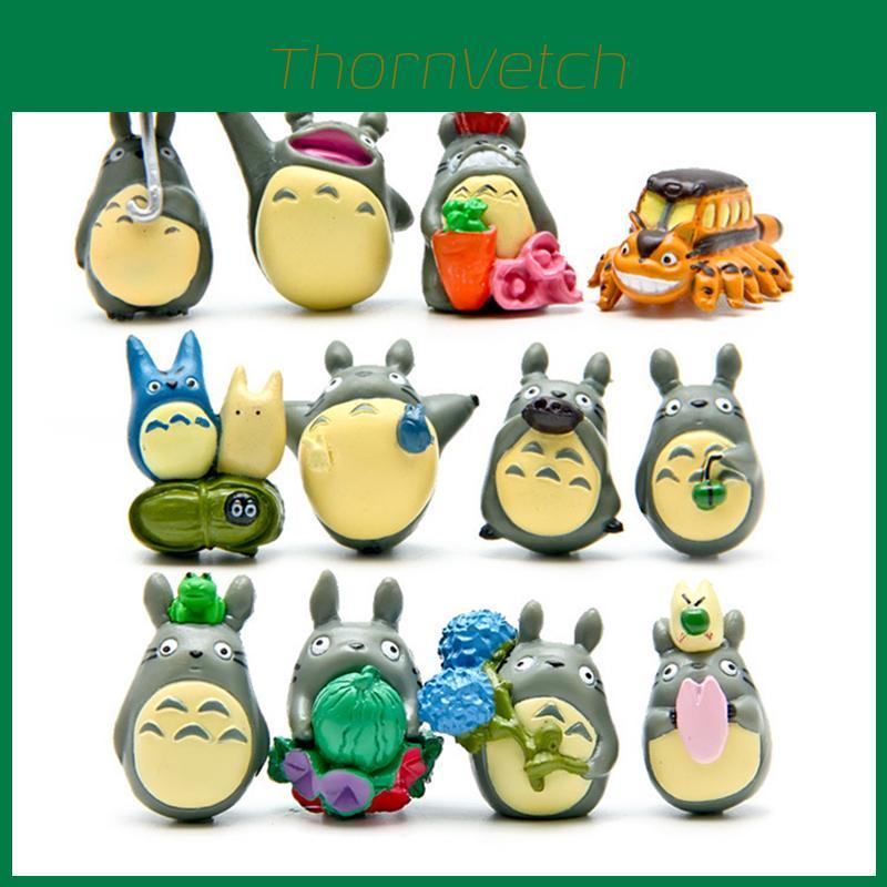 Adorable My Neighbor Totoro Garden Decor Collection 12pcs Of Resin Action Figures For Kids And Collectors