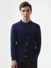 IKALOOK Merino Wool Shirt-Style Knit Sweater Bnit104