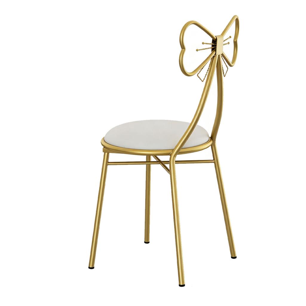 Makeup Stool Chair with Removable Backrest Soft Cushion PU Lther Vanity Chair for Bedroom Vanity