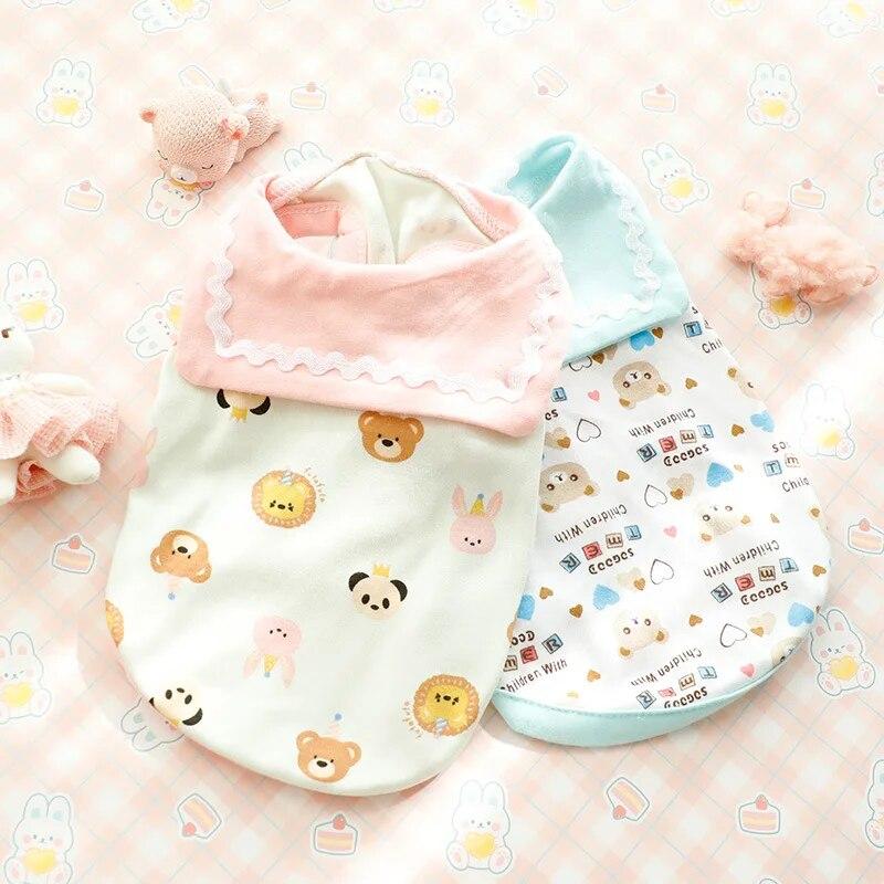 

Одежда для домашних животных, жилеты с лацканами для животных, одежда для собак, кошка, маленький медведь, принт панды, милые тонкие летние аксессуары для мальчиков и девочек, йоркширские аксессуары