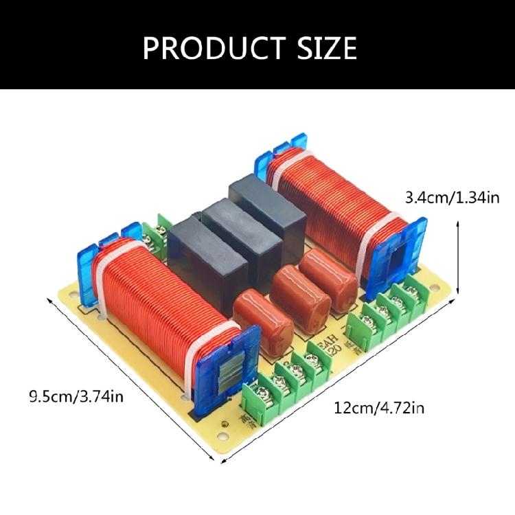 Speaker Audiophiles Crossovers Filters 400W 2 Frequency Distributors with Customizable Sound Ranges