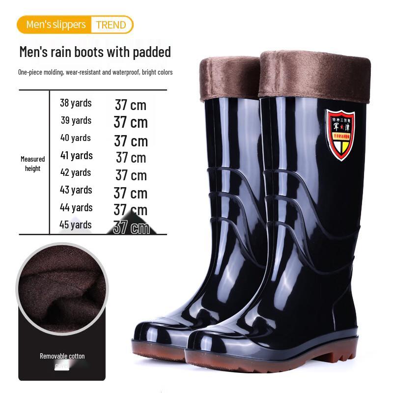 SPACEXPERT Men s High-Top Waterproof Rain Boots with Ox-Tendon Sole