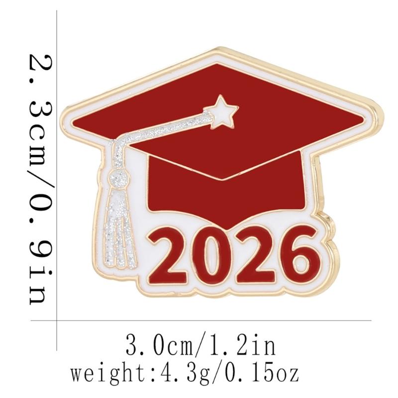 Elegant Book And Cap Design Alloy Brooch Corsage Pin For 2026 Graduates Commemorating Special Parties