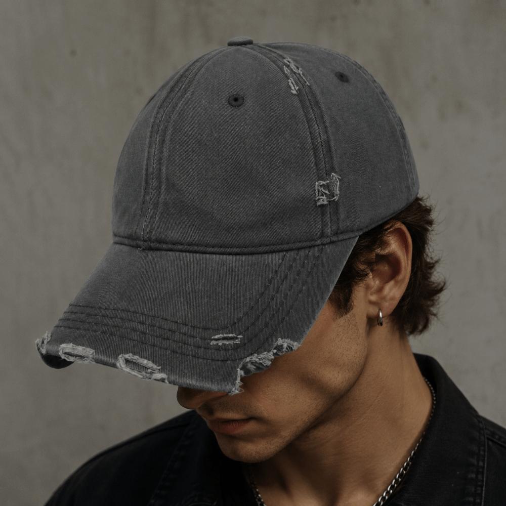 Adjustable Distressed Peaked Cap Visor Baseball Hats Streetwear Sun Hat For Man Women Unisex