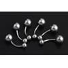 Mixed Style Stainless Steel Curved Barbell Spike Tongue Ring Jewelry