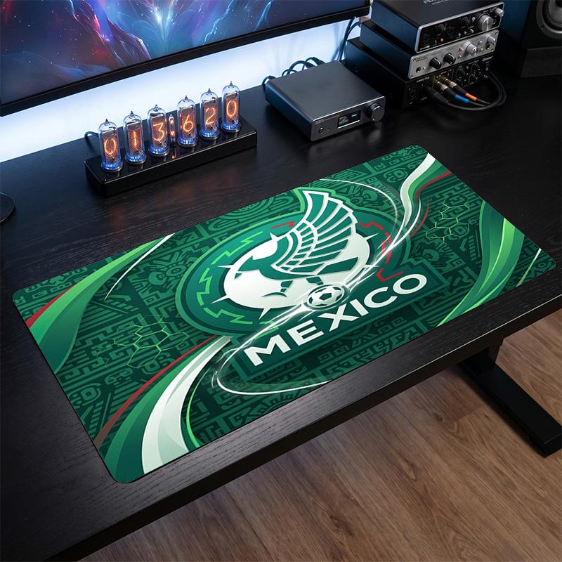 Mexico footbal Crest Mouse Pad, Extended Non Slip Rubber Desk Mat for Gaming Office Laptop Fan Gift