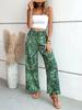 Western Women's Versatile Printed Elastic Waist Wide-Leg Pants - 2026 Summer Fashion