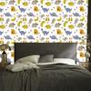 Dinosaurs dots hearts wallpaper for living room and bedroom 50x1000