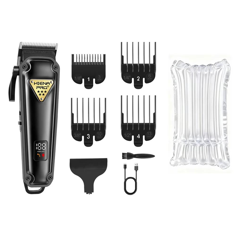 Black Hair Clipper Premium Black Rechargeable High-End Electric Hair Clipper Men s Electric Hair Clipper with  Body LED Digital