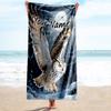 1PC Custom Name Winter Owl Flight Beach Towel Highly Absorbent And Sand-Resistant Towel for Swimming, Pool, Yoga, And Travel Lightweight
