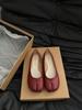 Bailamos Women Flats Tabi Ninja Round Split Toe Shallow Women Single Shoes Lazy Slip On Slingback Mules Leather Shoes Soft Loafe