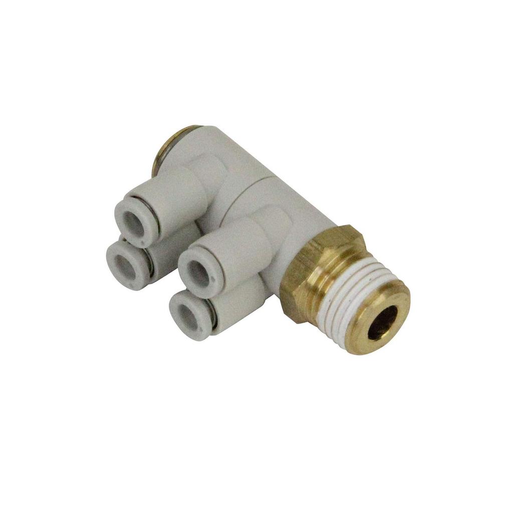 SK11 pipe double branch universal elbow for for 4mm (SK11) One-touch fitting, tubing, hose, R1/4, KQ2ZD04-02AS