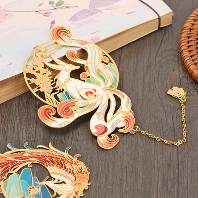 Marcador de Página de Latón Estilo Chino con Colgante de Borla Clip Retro para Libros Marcador Metálico de Páginas Regalo para Estudiantes Papelería Material de Oficina Escolar