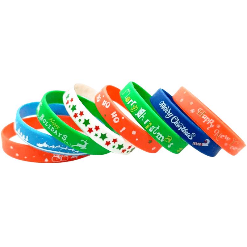 

Cartoon Print Silicone Wristband for Adults - Holiday Party & Christmas Gift