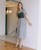 Etmont Check Bubble Bustier Dress Black