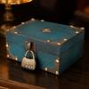 Three Digit Combination Lock Vintage Jewelry Box Necklace Earring Organizer  Collectibles Display