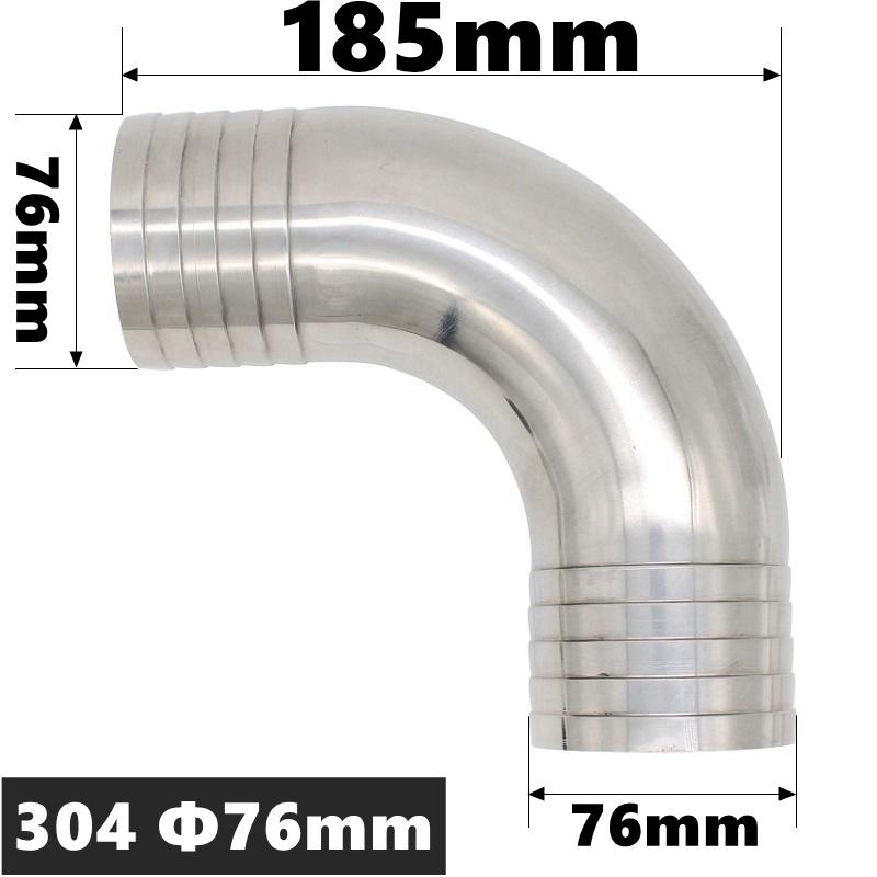 High Qulity 12.7 14 16 19 25 32 38 45 51 57 63 76 89 102mm Hose Barb Tail Elbow 304 316 Stainless Sanitary Pipe Fitting Homebrew