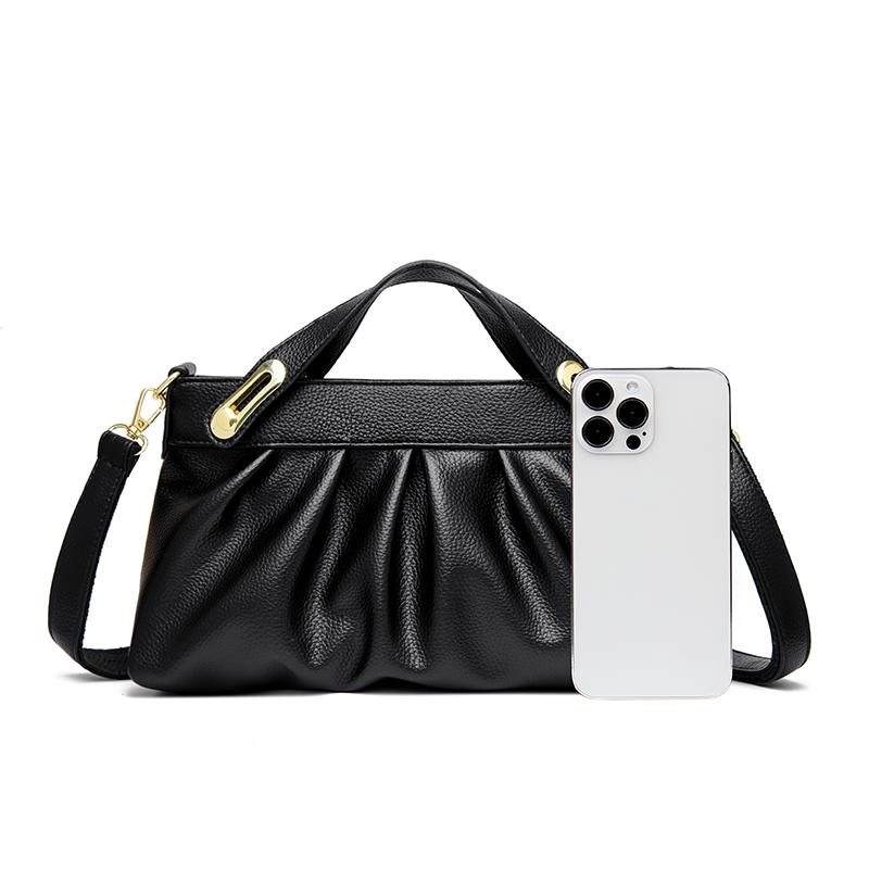 New Women's Soft Leather Handbag Elegant Underarm Single Shoulder Banquet Bag Women's Leather Single Shoulder Bag