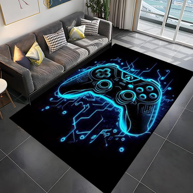 3D Print Gamer Controller Pattern Large Area Rug Carpet for Home for Living Room Bedroom Sofa Decor Floor Non-slip Kids Mat Gift
