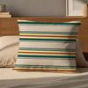 S-Stripes Cushion Cover Cushion Cover Pillowcase, Anti-Mite Invisible Zipper, Linen Sofa Cushion