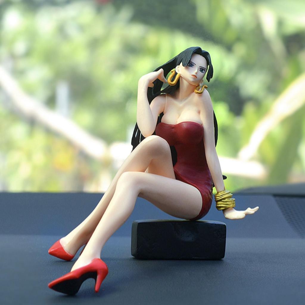 Cartoon Anime One Piece Boa·Hancock Car Decoration PVC Sexy Beautiful Girl Model Toys Auto Center Console Ornaments Accessories